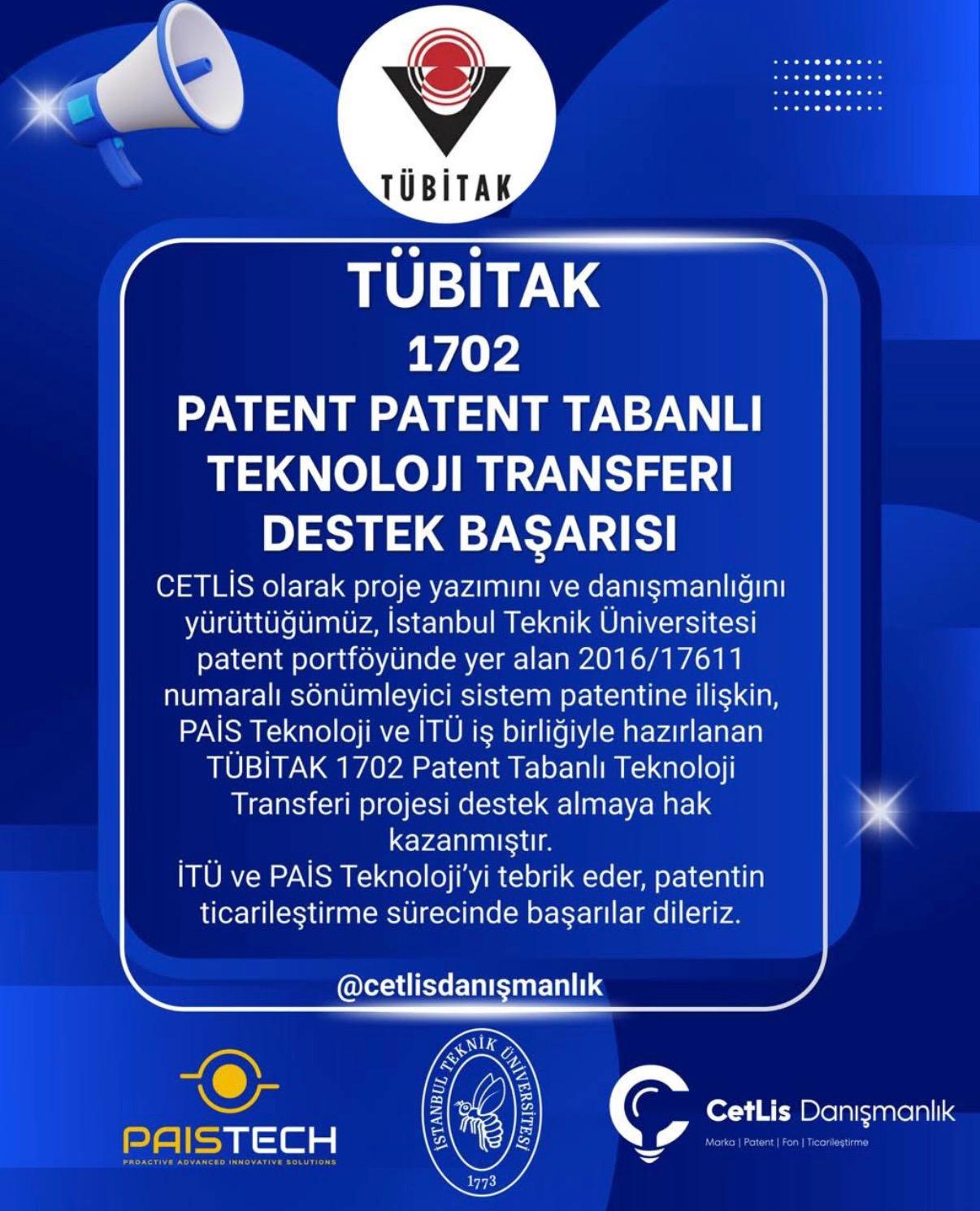 TÜBİTAK 1702 Project Prepared with CETLİS Consultancy and ITU Collaboration Receives Funding Support