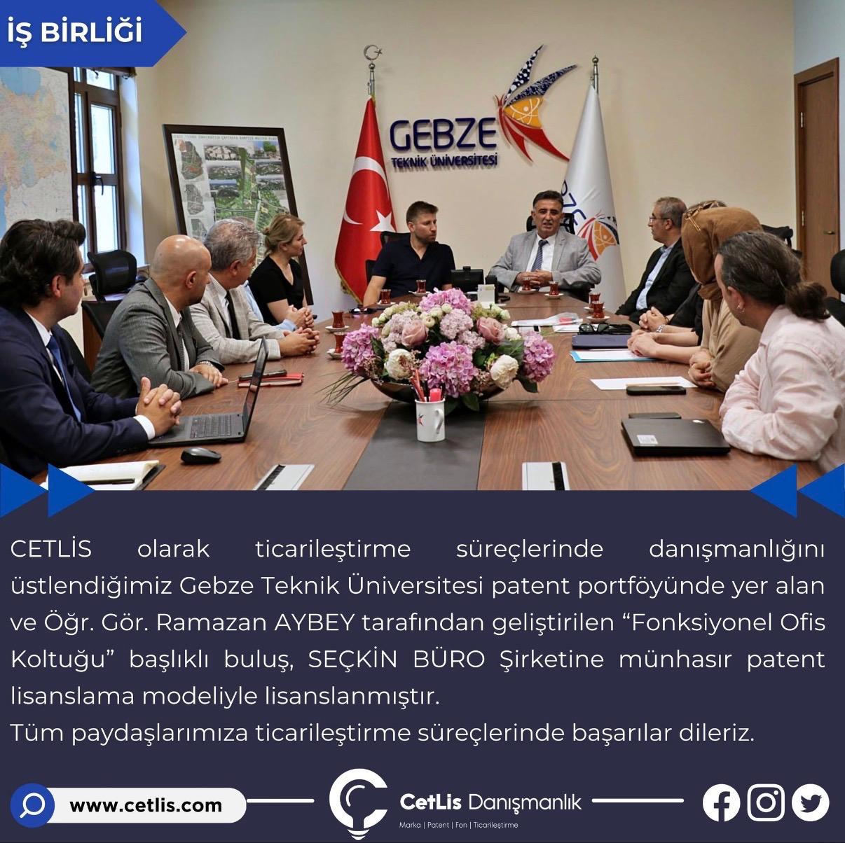 CETLİS Successfully Completed the Licensing Process of the “Functional Office Chair” Patent